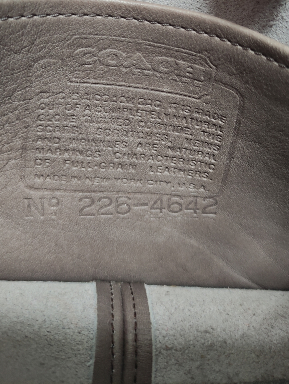 Vintage Coach 9655 Small Zippered Pouch Gray - Picture 12 of 13